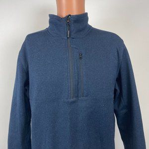 The North Face Canyonland Fleece Pullover Sweatshirt Half Zip Blue Size L
